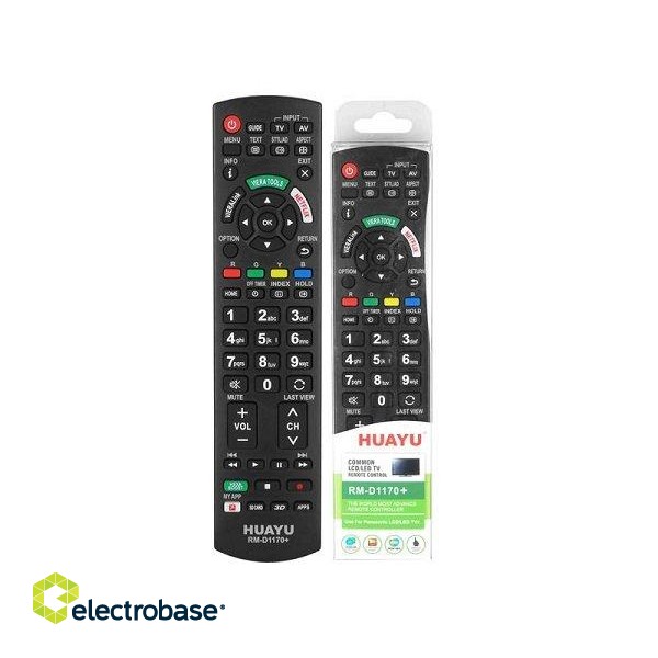 HQ LXHD1170 TV remote control Panasonic LCD RM-D1170 Black