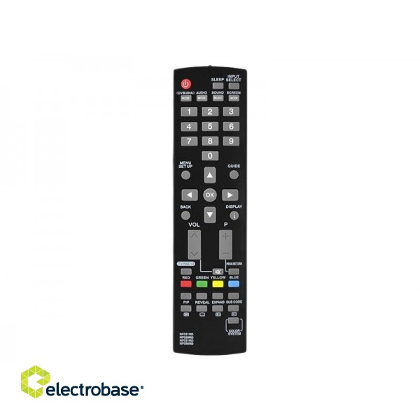 HQ LXP204 TV remote control FUNAI NF021,NF028,NF031,NF036RD Black