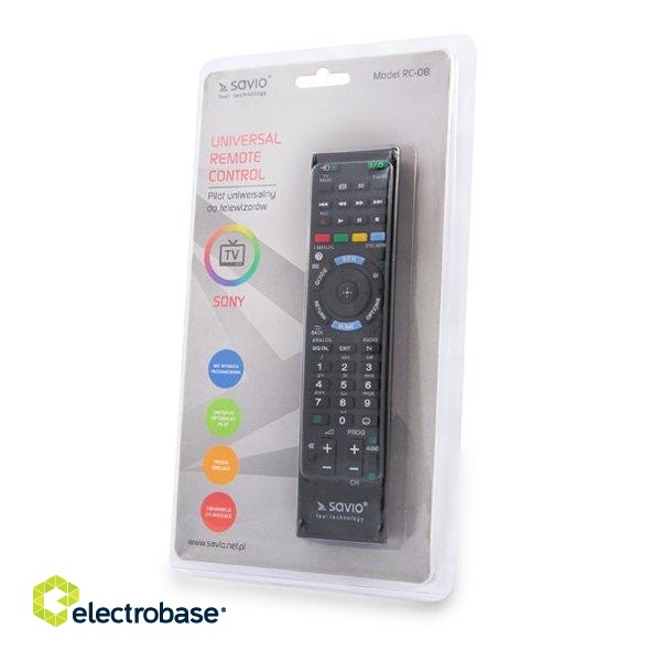 Savio RC-08 Universal Remote For Sony TV Black image 2