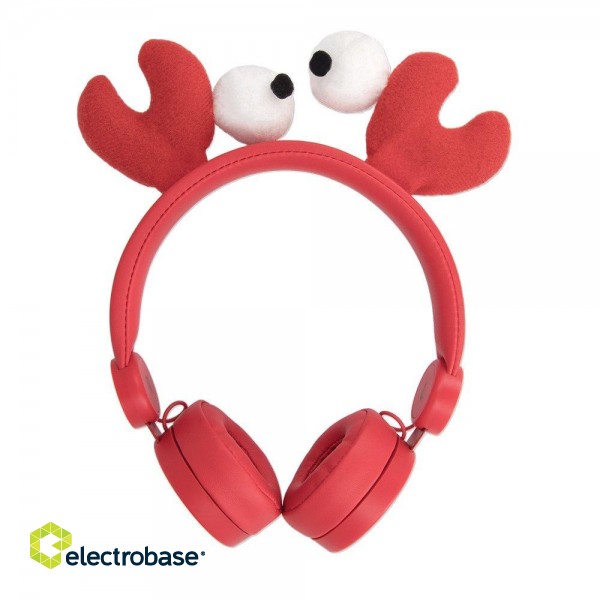 Forever AMH-100 Craby Universal Headphones For Childs With Cable 1.2m / LED Animal Ears image 1