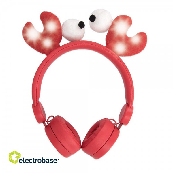 Forever AMH-100 Craby Universal Headphones For Childs With Cable 1.2m / LED Animal Ears image 2