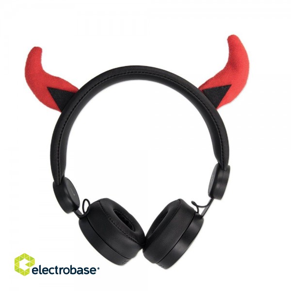Forever AMH-100 Devil Universal Headphones For Childs With Cable 1.2m / LED Animal Ears image 1