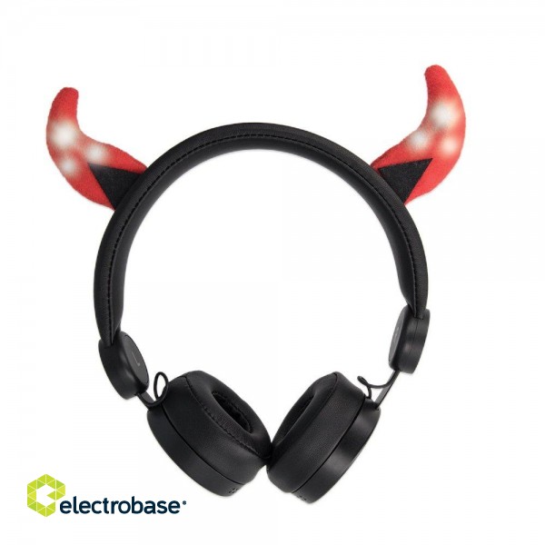 Forever AMH-100 Devil Universal Headphones For Childs With Cable 1.2m / LED Animal Ears paveikslėlis 2