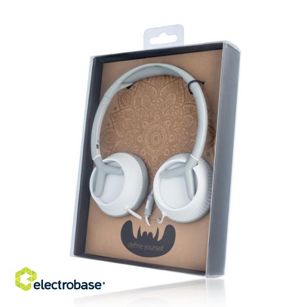 Forever CM-400 Mustache Universal Headphones with Microphone White + Bag