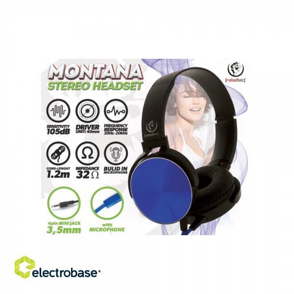 Rebeltec Montana Wired Headphones with Microphone image 5