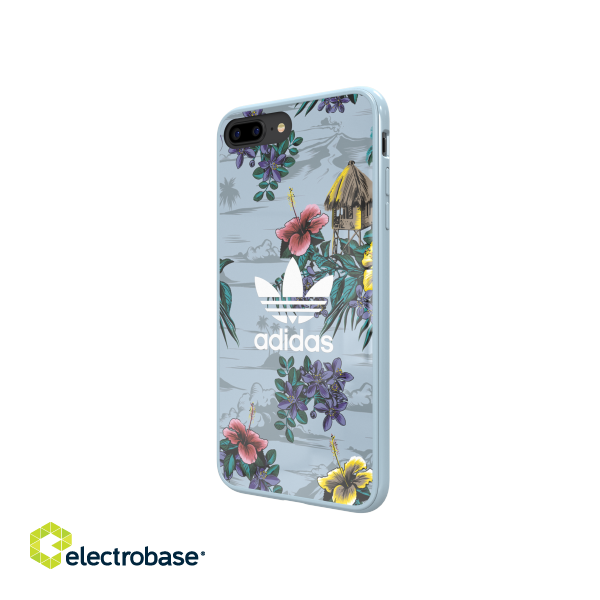 Adidas Floral Case Plastikāta Apvalks Priekš Apple iPhone X / XS Zils image 1
