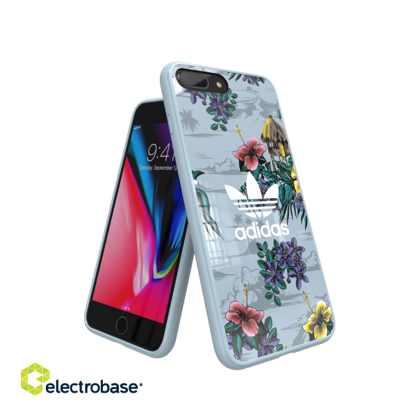 Adidas Floral Case Plastikāta Apvalks Priekš Apple iPhone X / XS Zils image 2