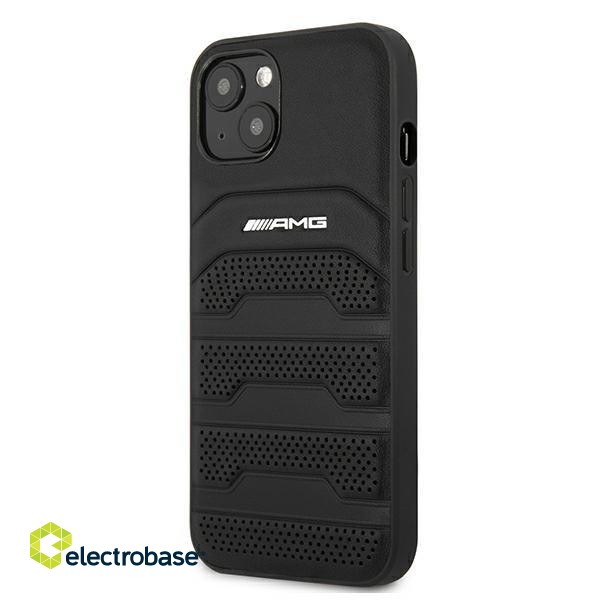 AMG AMHCP13SGSEBK Back Case Aizmugurējais Ādas Apvalks Telefonam Apple iPhone 13 Mini Melns image 2