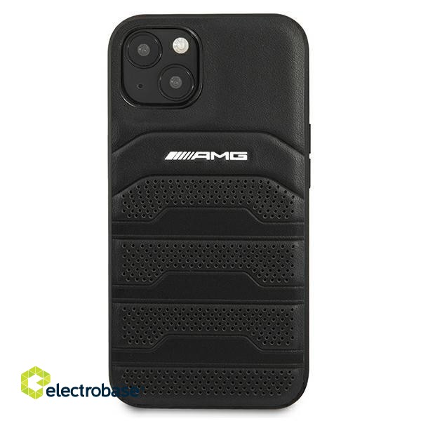 AMG AMHCP13SGSEBK Back Case Aizmugurējais Ādas Apvalks Telefonam Apple iPhone 13 Mini Melns image 3