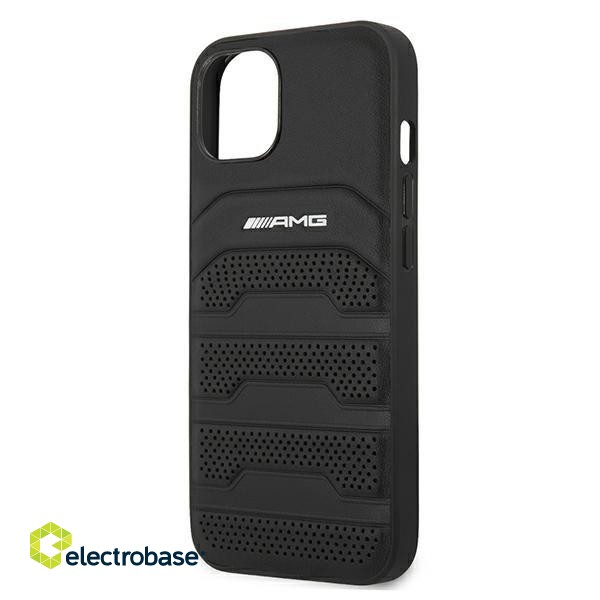 AMG AMHCP13SGSEBK Back Case Aizmugurējais Ādas Apvalks Telefonam Apple iPhone 13 Mini Melns image 6