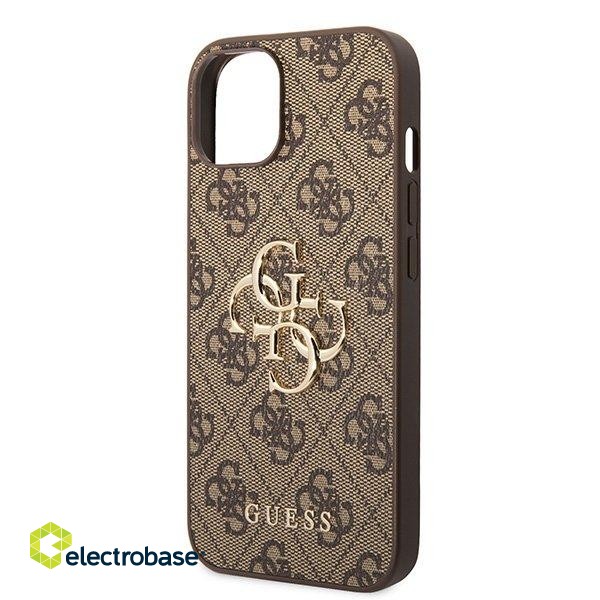 Guess 4G Big Metal Logo Back Case Защитный Чехол для Apple iPhone 15 фото 6