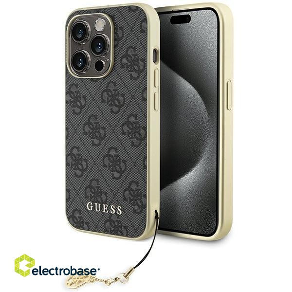 Guess 4G Charms Collection Back Case Aizsargapvalks Priekš Apple iPhone 15 Pro image 1
