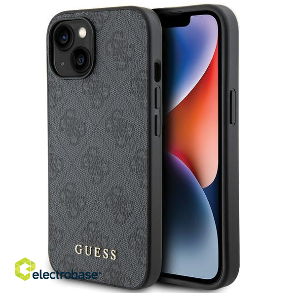 Guess PU 4G Metal Logo Case Защитный Чехол для Apple iPhone 15 Plus фото 1