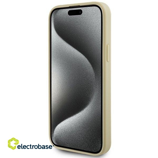 Guess Strass Metal Logo Back Case Aizsargapvalks Priekš Apple iPhone 15 image 5