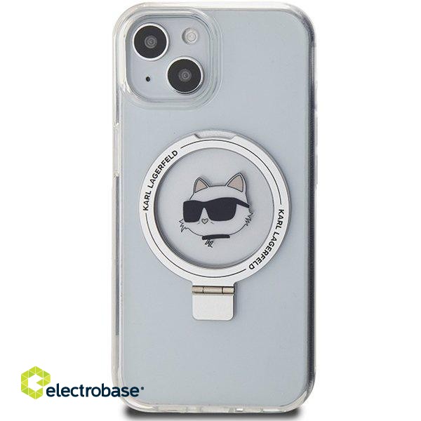Karl Lagerfeld Ring Stand Choupette Head MagSafe Back Case for Apple iPhone 15 image 3