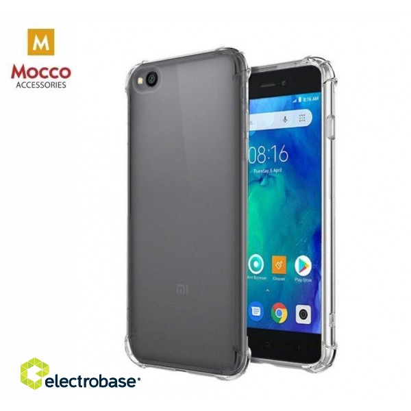 Mocco Anti Shock Case 0.5 mm Silicone Case for Xiaomi Redmi Go Transparent image 1