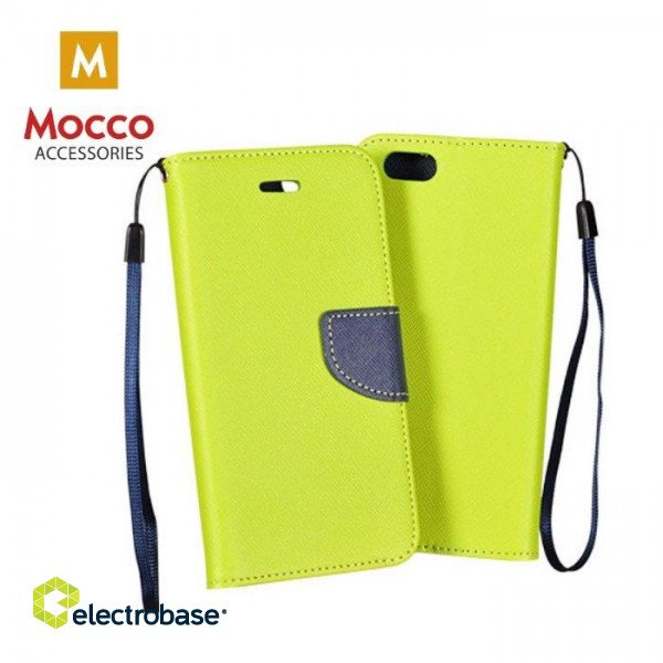 Mocco Fancy Book Case For LG K10 (2017) Green - Blue image 1