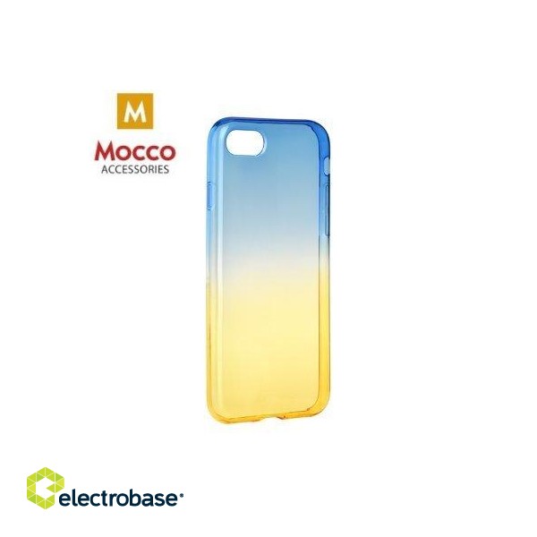 Mocco Gradient Back Case Silicone Case With gradient Color For Xiaomi Redmi 4X Blue - Yellow paveikslėlis 1