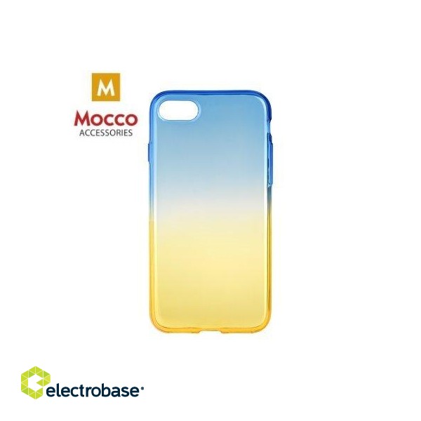 Mocco Gradient Back Case Silicone Case With gradient Color For Xiaomi Redmi 4X Blue - Yellow paveikslėlis 2