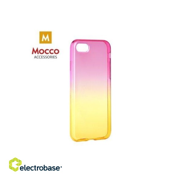 Mocco Gradient Back Case Silicone Case With gradient Color For Xiaomi Redmi 4X Pink - Yellow image 1
