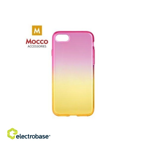 Mocco Gradient Back Case Silicone Case With gradient Color For Xiaomi Redmi 4X Pink - Yellow image 2