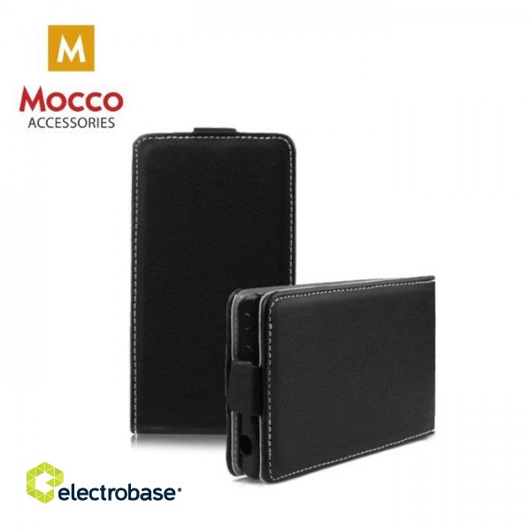 Mocco Kabura Rubber Case Vertical Opens Premium Eco Leather Mouse LG H850 G5 Black image 2