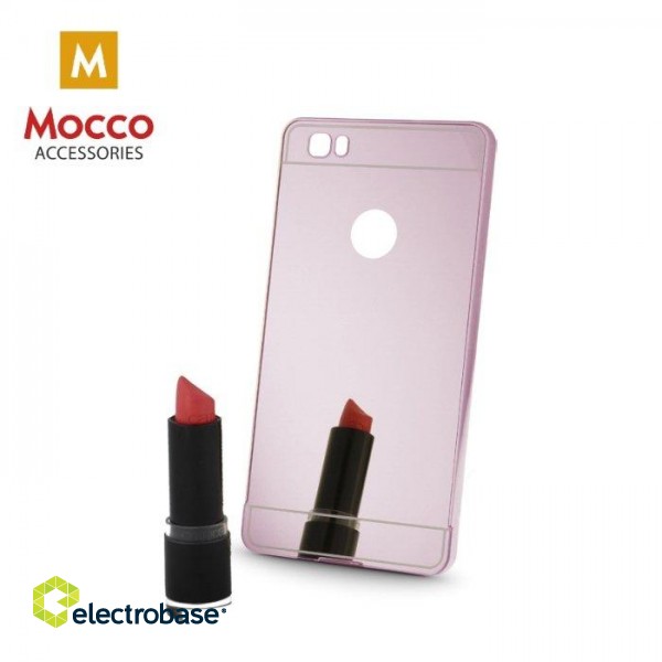 Mocco Mirror Silicone Back Case With Mirror For Xiaomi Redmi Note 3 Pink image 3