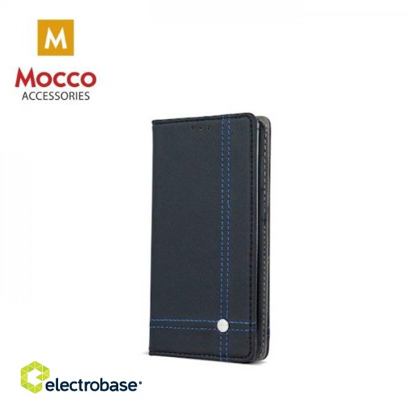 Mocco Smart Focus Book Case Grāmatveida Maks Telefonam Xiaomi Redmi 4A Melns / Zils image 2