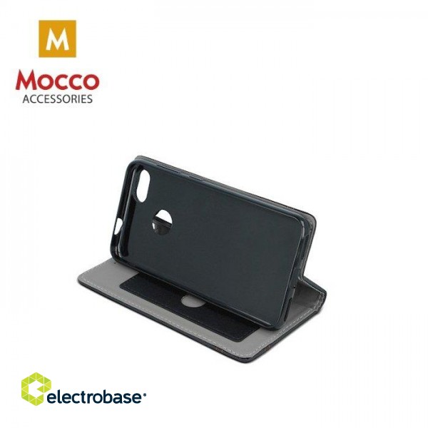 Mocco Smart Focus Book Case Grāmatveida Maks Telefonam LG K8 (2017) X240 / M240N Melns / Sarkans image 4
