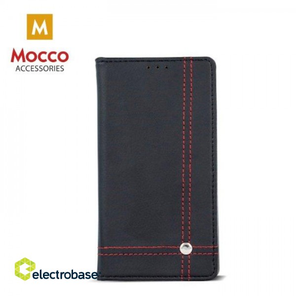 Mocco Smart Focus Book Case Grāmatveida Maks Telefonam Xiaomi Redmi 4A Melns / Sarkans image 1