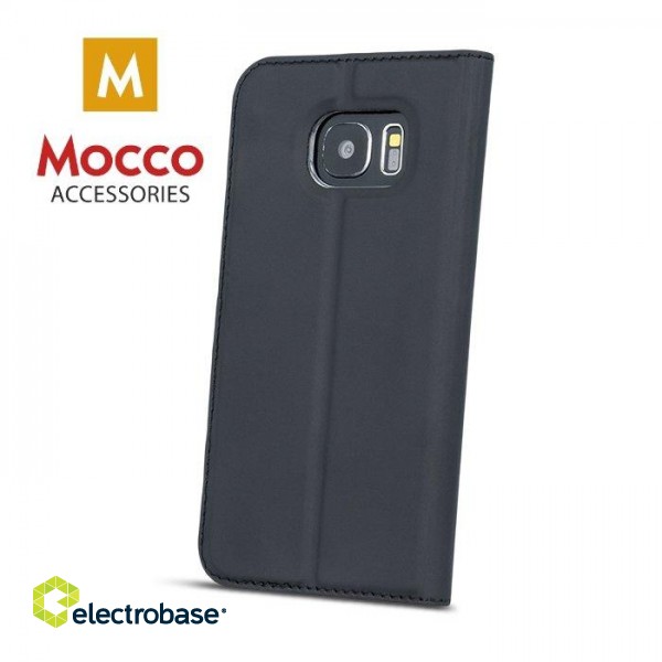 Mocco Smart Look Magnet Book Case Grāmatveida Maks Ar Lodziņu Telefonam Samsung A730 Galaxy A8 Plus (2018) Melns image 2