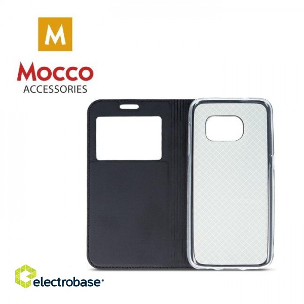 Mocco Smart Look Magnet Book Case Grāmatveida Maks Ar Lodziņu Telefonam Samsung A730 Galaxy A8 Plus (2018) Melns image 3