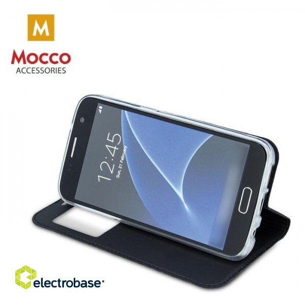 Mocco Smart Look Magnet Book Case Grāmatveida Maks Ar Lodziņu Telefonam Samsung A730 Galaxy A8 Plus (2018) Melns image 4