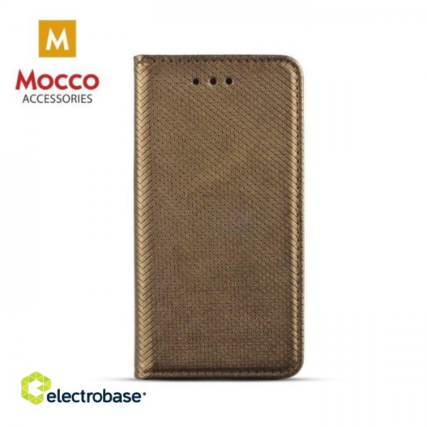 Mocco Smart Magnet Book Case For Samsung A920 Galaxy A9 (2018) Dark Gold image 1