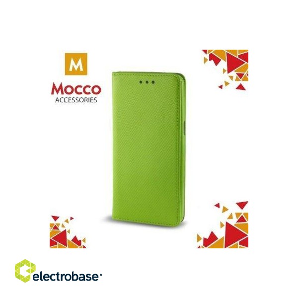 Mocco Smart Magnet Book Case For LG Q6 M700N Green image 1