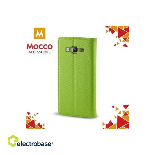 Mocco Smart Magnet Book Case For LG Q6 M700N Green image 2