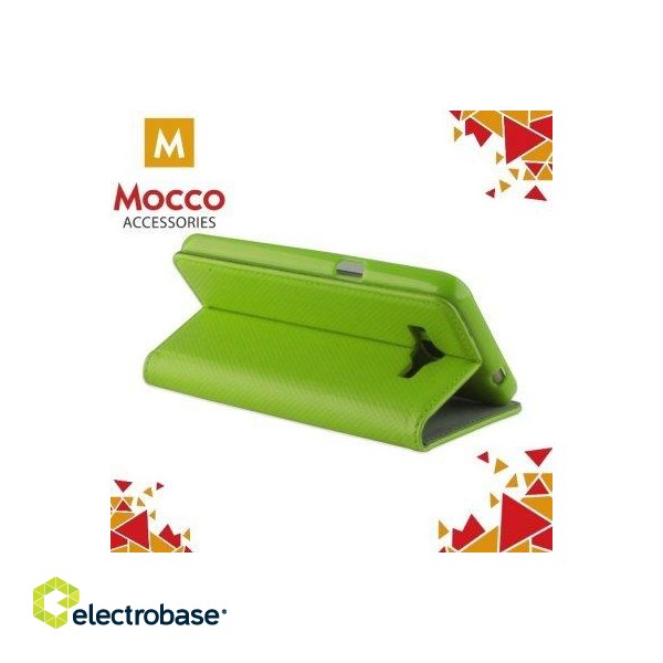 Mocco Smart Magnet Book Case Grāmatveida Maks Telefonam LG Q6 M700N Zaļš image 3