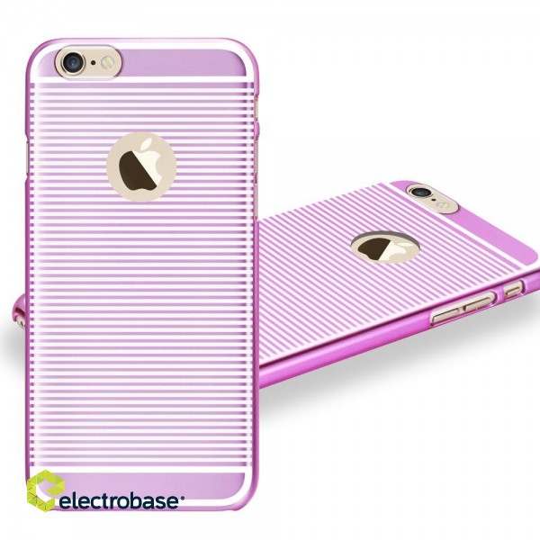 X-Fitted Plastic Case for Apple iPhone  6 / 6S Pink / Full Zebra image 2
