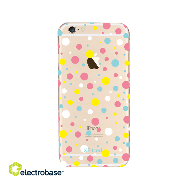 X-Fitted Plastic Case for Apple iPhone  6 / 6S Colorful Dot paveikslėlis 1