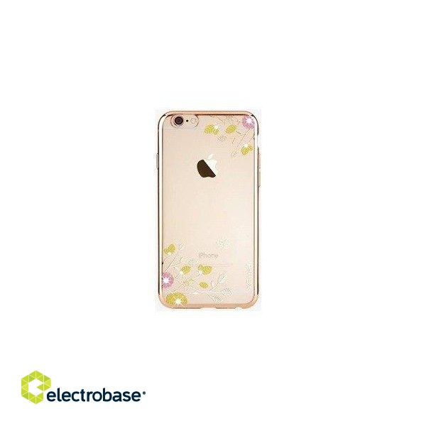 X-Fitted Plastic Case With Swarovski Crystals for Apple iPhone  6 / 6S Gold / Spring Blossom