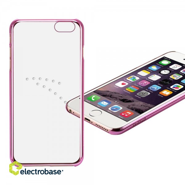 X-Fitted Plastic Case With Swarovski Crystals for Apple iPhone  6 / 6S Pink / Diamond Arrow image 1