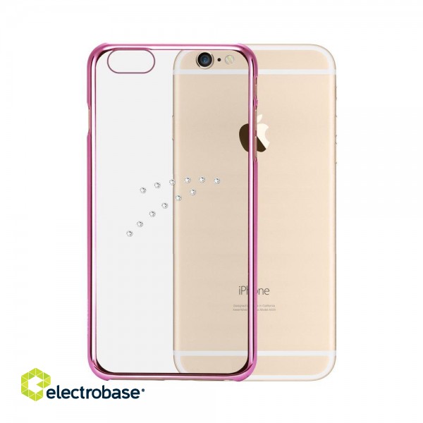 X-Fitted Plastic Case With Swarovski Crystals for Apple iPhone  6 / 6S Pink / Diamond Arrow image 2
