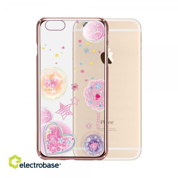 X-Fitted Пластиковый чехол С Кристалами Swarovski для Apple iPhone  6 / 6S Роза золото /  Розовая Мечта фото 4