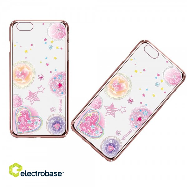 X-Fitted Пластиковый чехол С Кристалами Swarovski для Apple iPhone  6 / 6S Роза золото /  Розовая Мечта фото 6