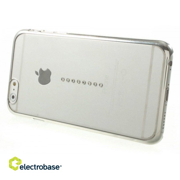 X-Fitted Пластиковый чехол С Кристалами Swarovski для Apple iPhone  6 / 6S Серебро / Шесть Камней фото 2