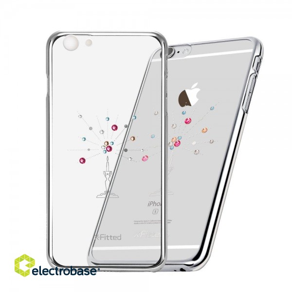 X-Fitted Aizmugurējais Plastikata Apvalks ar Swarovski Kristāliem Priekš Apple iPhone 6 / 6S Sudrabs / Zvaigžņu Debess image 1