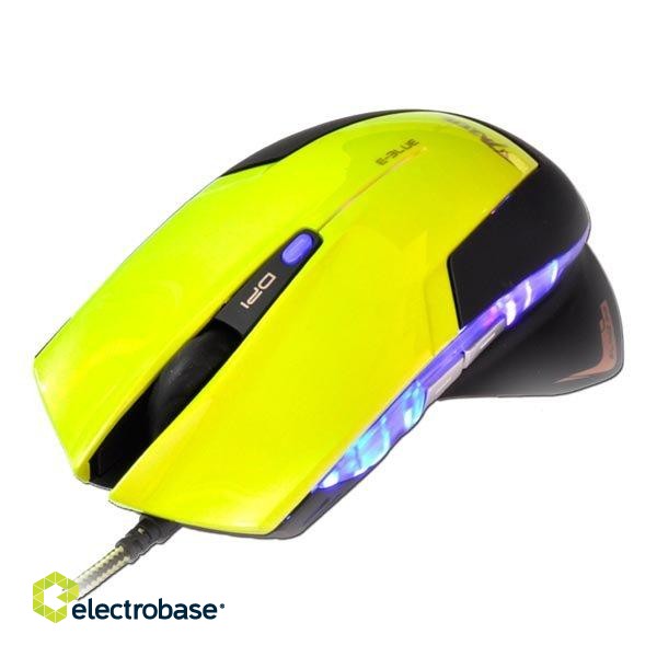 E-Blue EMS124GR Gaming Mouse with Additional Buttons / LED RGB / 2400 DPI / Avago Chipset / USB Green paveikslėlis 2