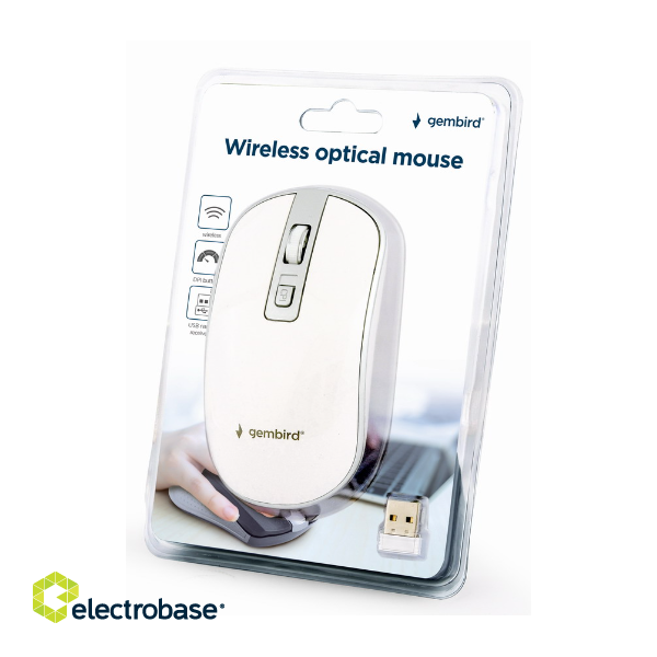 Gembird MUSW-4B-06-WS Wireless Mouse paveikslėlis 2