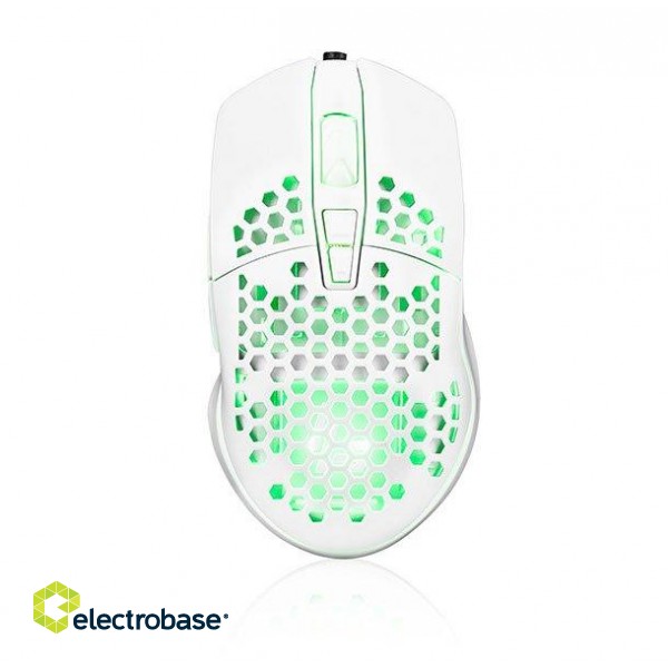 Logic Wired LM-STARR-ONE-LIGHT Gaming Mouse with USB / 1.8m / 6400 DPI / White paveikslėlis 1
