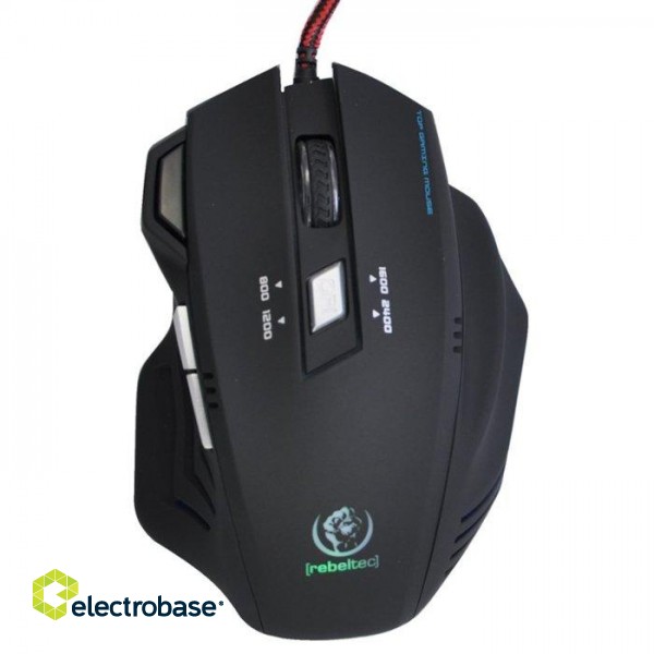 Rebeltec Punisher 2 Gaming Mouse with Additional Buttons / LED BackLight / 2400 DPI / USB image 2
